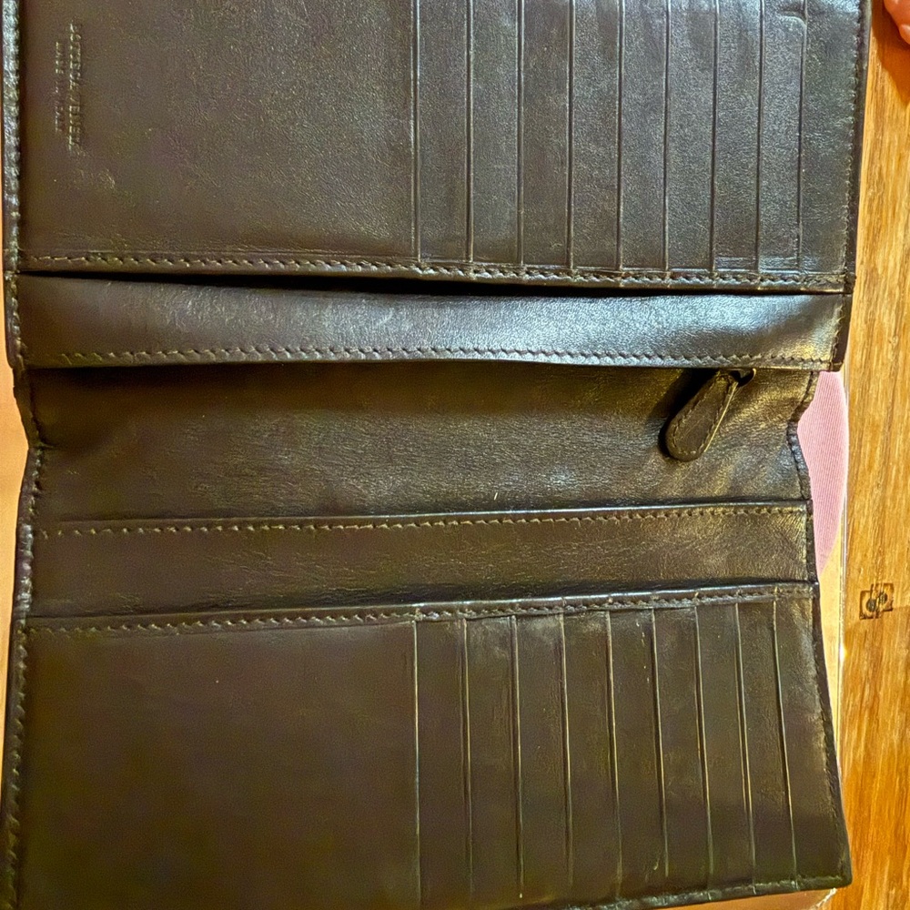 Bottega Veneta Dark Brown Intrecciato Leather Wallet - Picture 4 of 7